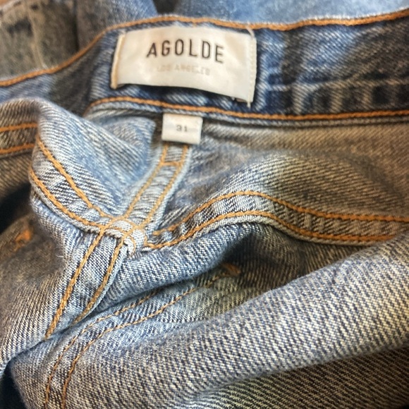 AGOLDE RILEY HIGH RISE STRAIGHT CROP (STRETCH)
IN MOOR Sz 31 - Picture 6 of 9